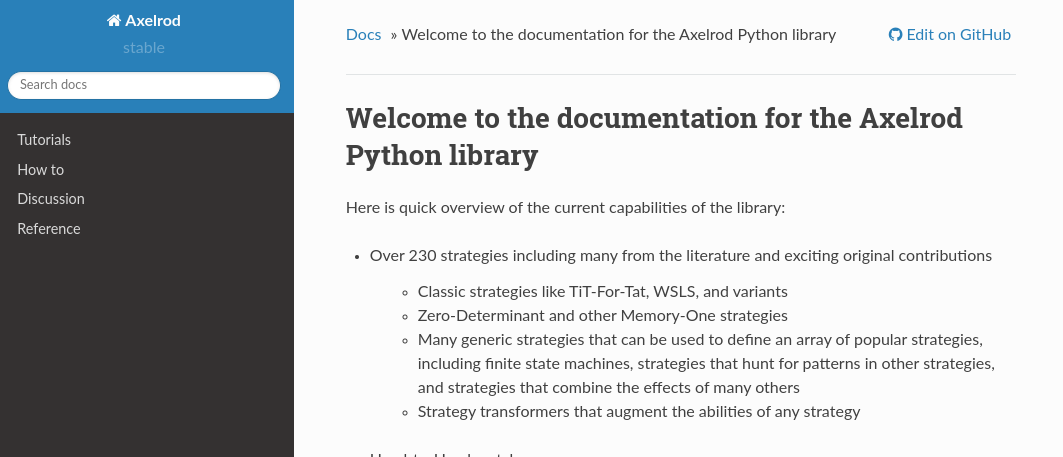 Axelrod Python