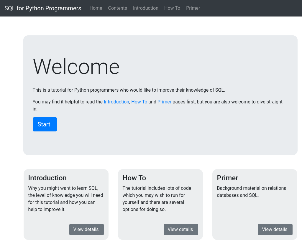 SQL for Python Programmers